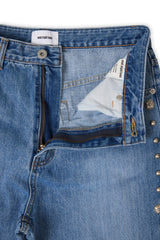 STUD BOOTCUT DENIM PANTS (LIGHT BLUE) MEN