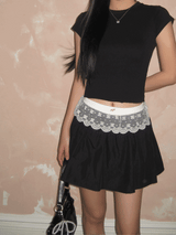 レースレイヤードインナーショートパンツ