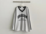 リーグトラックラインVネックロングスリーブT