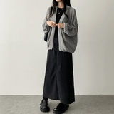Sundy Charlang クールデニムロングスカート [ショート & ベーシックセレクション] Lyocell Fabric