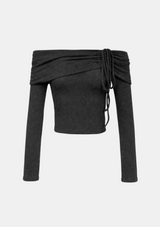 Serin Drape Off-Shoulder Top