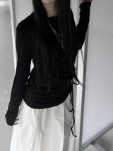 slim wrap shirring strap T (2color)