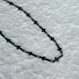 Matte Black Cross Necklace