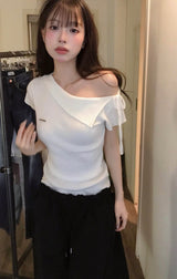 [♡MADE♡] vodka rib cashmere one-shoulder nt