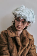 FLUFFY EARFLAP HAT IN MINT
