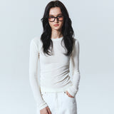 MINIMAL ROUND SLEEVE TOP_BLACK