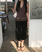 Pocket capri pants