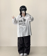 リードニーピンタックヘムストリングワイドパンツ