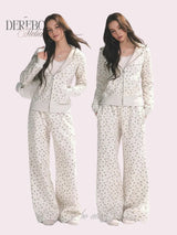 Floral Loose Hoodie Training Set(PANTS)