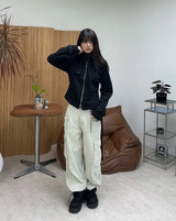 Deen high-neck cropped jacket