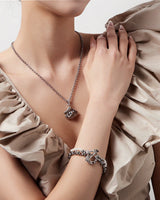Wild Rose Layered Bracelet Silver
