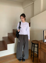エーエムケー パンチング スナップ ラウンド カーディガン