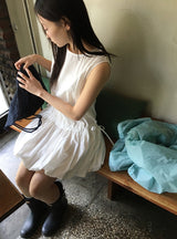 ミハノースリーブバルーンミディワンピース