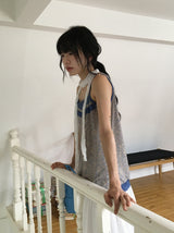 Diez Lace Flower Layered Sleeveless