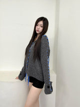 1536. Ribbon point sera knit cardi (3color)