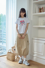 26SS★ Cherry Bestie Crop Short Sleeve Tee