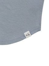 SLIM LONG BUTTON HOODIE TOP(BLUE)