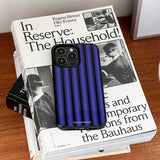 [Glass] Stripe case(purple)