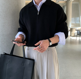 スラッグベラハッチハーフジップアップカラニット