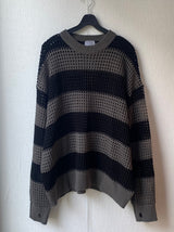 メッシュストライプニット3C