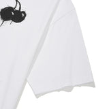 MELTING CHERRY PIGMENT WASHING T-SHIRT - WHITE  