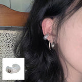 ユニセックス CHUNKY イヤーカフ｜ピアス穴不要・軽量・ミニマルデザイン Unisex Bold Couple Ear cuff