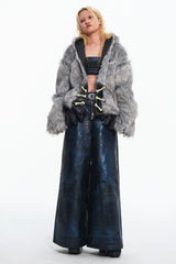 Embryo faux fox eco-friendly fur coat