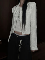 cropped tweed jacket (2color)