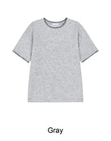 [1+1] レトン ステッチ マッスル ニット ショートスリーブ Tシャツ