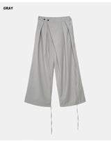 Two-button Wrap Pants