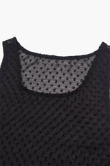Dot sheer layered dress