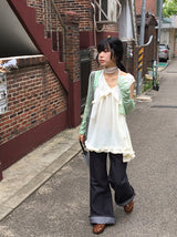 Mitoo Dot Wrinkle See-Through Muffler