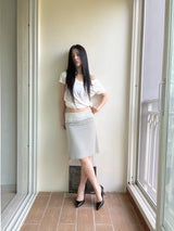 Lace midi skirt