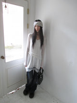 wool v neck sleeve t