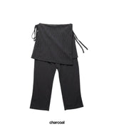 Ribbed Capri Wrap Pants