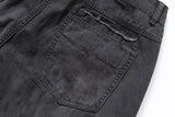 WASHED FADED HAND-WIPED WHISKER RANDOM STITCH HERRINGBONE CHINO