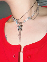 Pierced beads choker (4color)