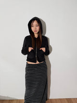 Pocket Fleece Hoodie Jacket [Black]