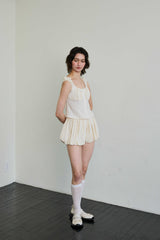 CUDDLY BALLOON SKIRT PANTS / BEIGE