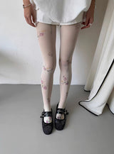 White flower stockings