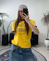 ティエンモーターサイクルリンガー半袖Tシャツ