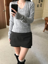 Miz V-neck knitwear (3 colors)