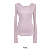 [U-BASIC] Deer see-through layered tencel long sleeves