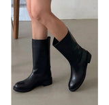 ROUND HALF BOOT (BLACK)