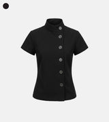 Mode button t-shirt