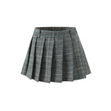 Houndstooth Pleated Skirt