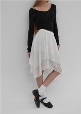 [MADE] Cottage Unbalanced Lace Skirt