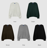  Isabelle Vienna V-Neck Loose Fit Ribbed Long Sleeve Knit