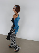 Star Patch Stripe Bootcut Pants