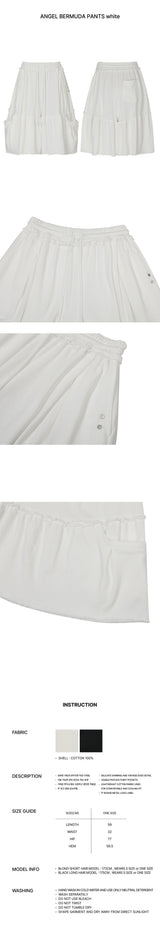 ANGEL BERMUDA PANTS white